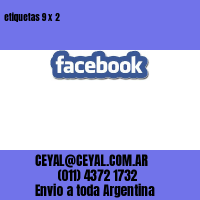 etiquetas 9 x 2