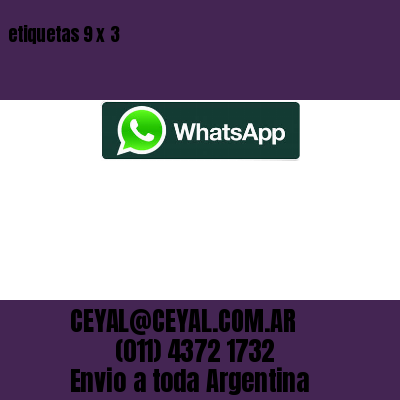 etiquetas 9 x 3