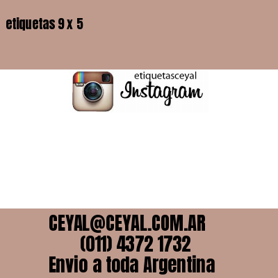 etiquetas 9 x 5