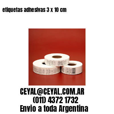 etiquetas adhesivas 3 x 10 cm