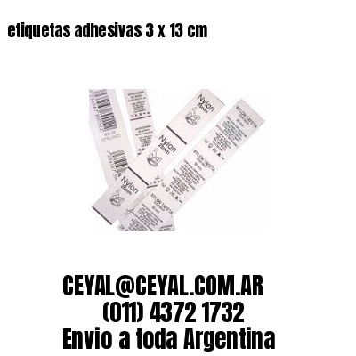 etiquetas adhesivas 3 x 13 cm