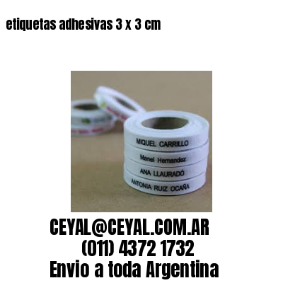 etiquetas adhesivas 3 x 3 cm