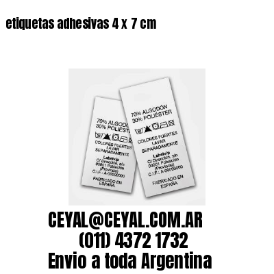 etiquetas adhesivas 4 x 7 cm