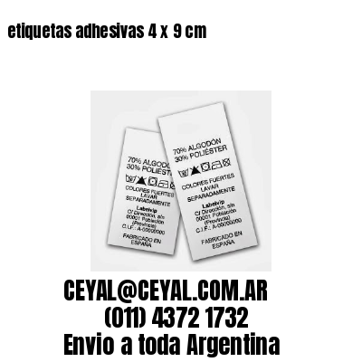 etiquetas adhesivas 4 x 9 cm