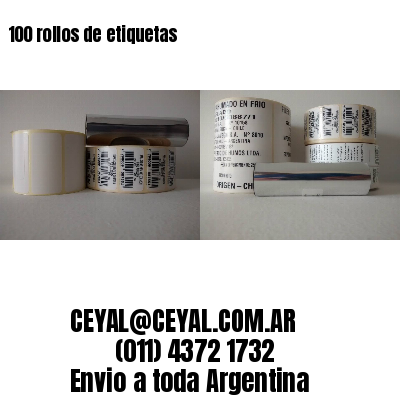 100 rollos de etiquetas