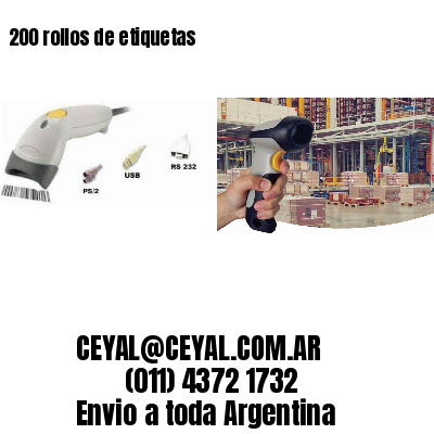 200 rollos de etiquetas
