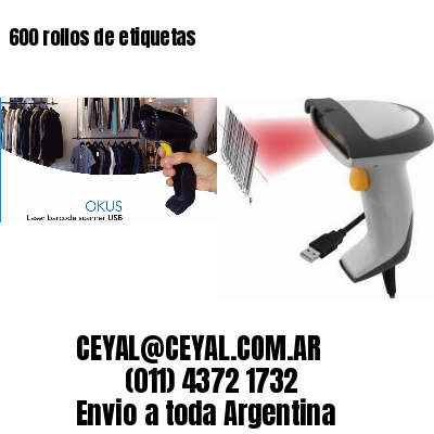 600 rollos de etiquetas