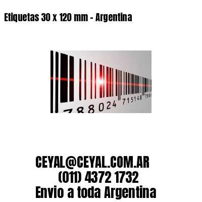 Etiquetas 30 x 120 mm – Argentina