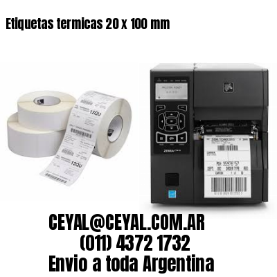 Etiquetas termicas 20 x 100 mm