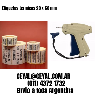 Etiquetas termicas 20 x 60 mm