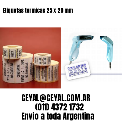 Etiquetas termicas 25 x 20 mm
