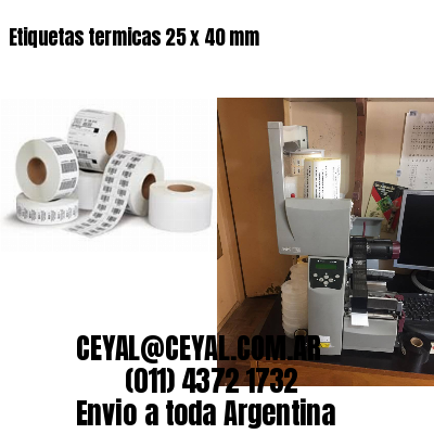 Etiquetas termicas 25 x 40 mm