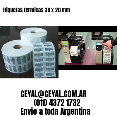 Etiquetas termicas 30 x 20 mm
