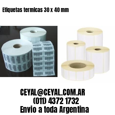 Etiquetas termicas 30 x 40 mm