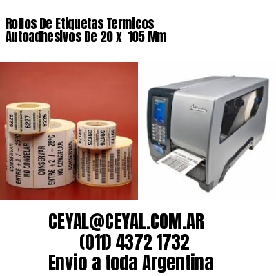 Rollos De Etiquetas Termicos Autoadhesivos De 20 x  105 Mm