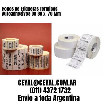 Rollos De Etiquetas Termicos Autoadhesivos De 30 x  70 Mm