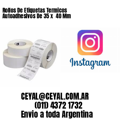 Rollos De Etiquetas Termicos Autoadhesivos De 35 x  40 Mm