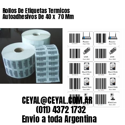 Rollos De Etiquetas Termicos Autoadhesivos De 40 x  70 Mm
