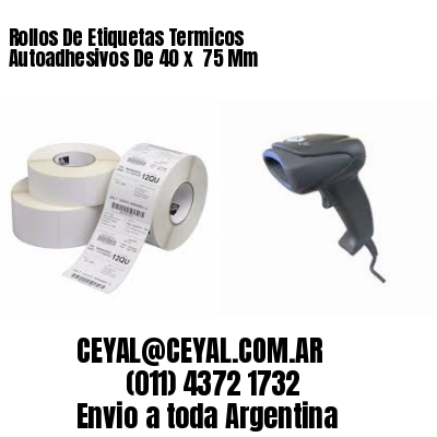 Rollos De Etiquetas Termicos Autoadhesivos De 40 x  75 Mm