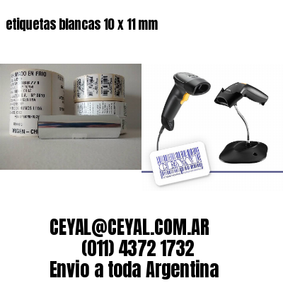 etiquetas blancas 10 x 11 mm