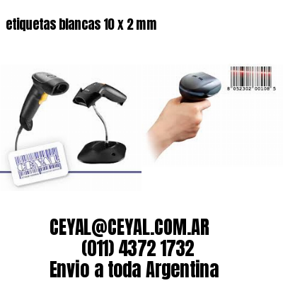 etiquetas blancas 10 x 2 mm