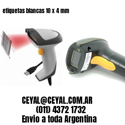 etiquetas blancas 10 x 4 mm