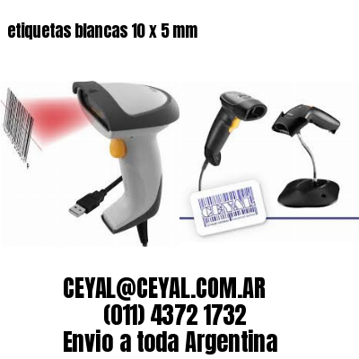 etiquetas blancas 10 x 5 mm