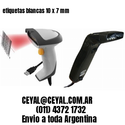 etiquetas blancas 10 x 7 mm