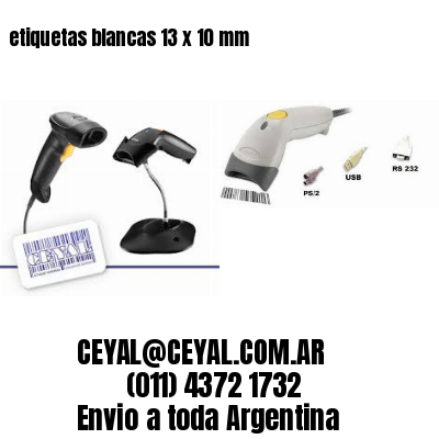 etiquetas blancas 13 x 10 mm