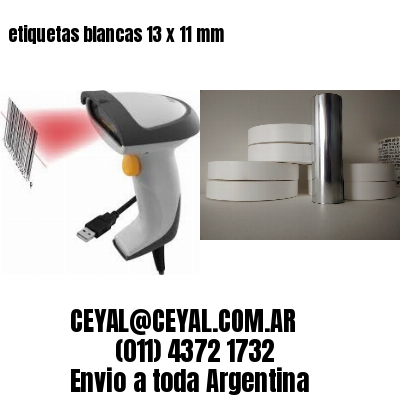 etiquetas blancas 13 x 11 mm