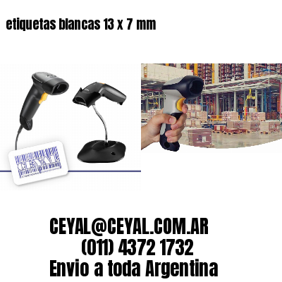 etiquetas blancas 13 x 7 mm