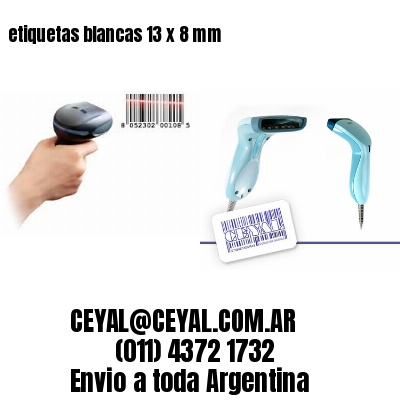 etiquetas blancas 13 x 8 mm