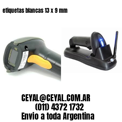 etiquetas blancas 13 x 9 mm