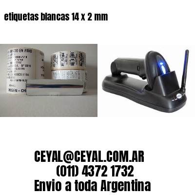 etiquetas blancas 14 x 2 mm