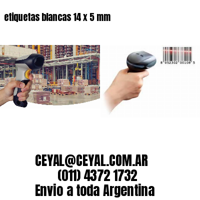 etiquetas blancas 14 x 5 mm