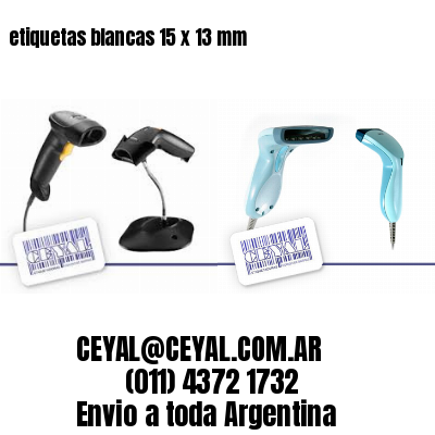 etiquetas blancas 15 x 13 mm