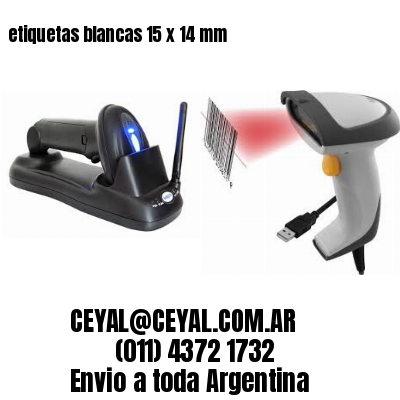 etiquetas blancas 15 x 14 mm