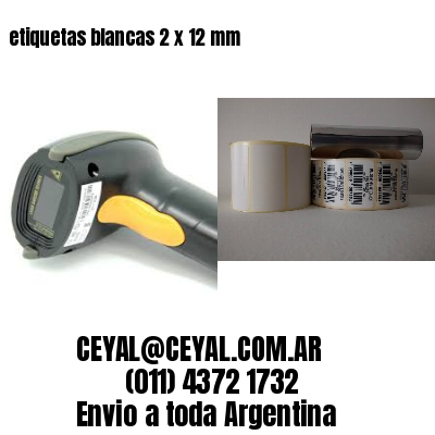 etiquetas blancas 2 x 12 mm
