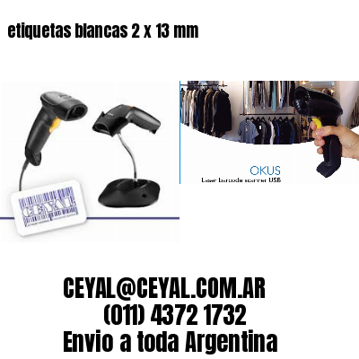 etiquetas blancas 2 x 13 mm