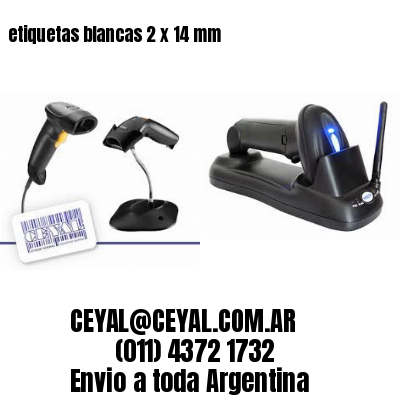 etiquetas blancas 2 x 14 mm