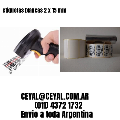 etiquetas blancas 2 x 15 mm