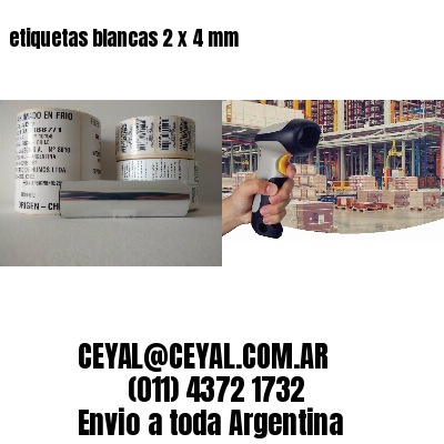 etiquetas blancas 2 x 4 mm