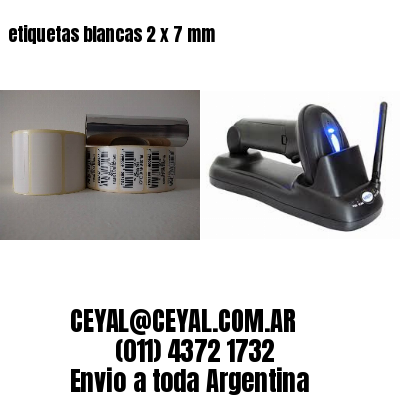 etiquetas blancas 2 x 7 mm