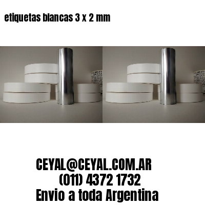 etiquetas blancas 3 x 2 mm