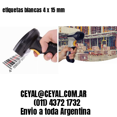 etiquetas blancas 4 x 15 mm