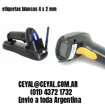 etiquetas blancas 4 x 2 mm