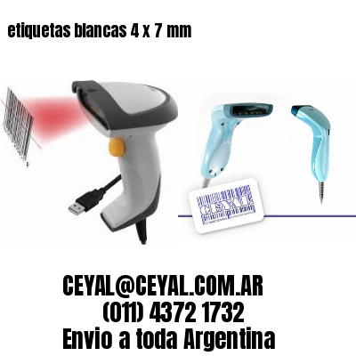 etiquetas blancas 4 x 7 mm