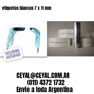 etiquetas blancas 7 x 11 mm