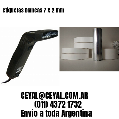 etiquetas blancas 7 x 2 mm
