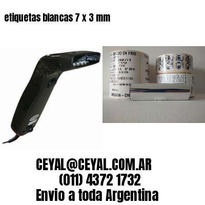 etiquetas blancas 7 x 3 mm
